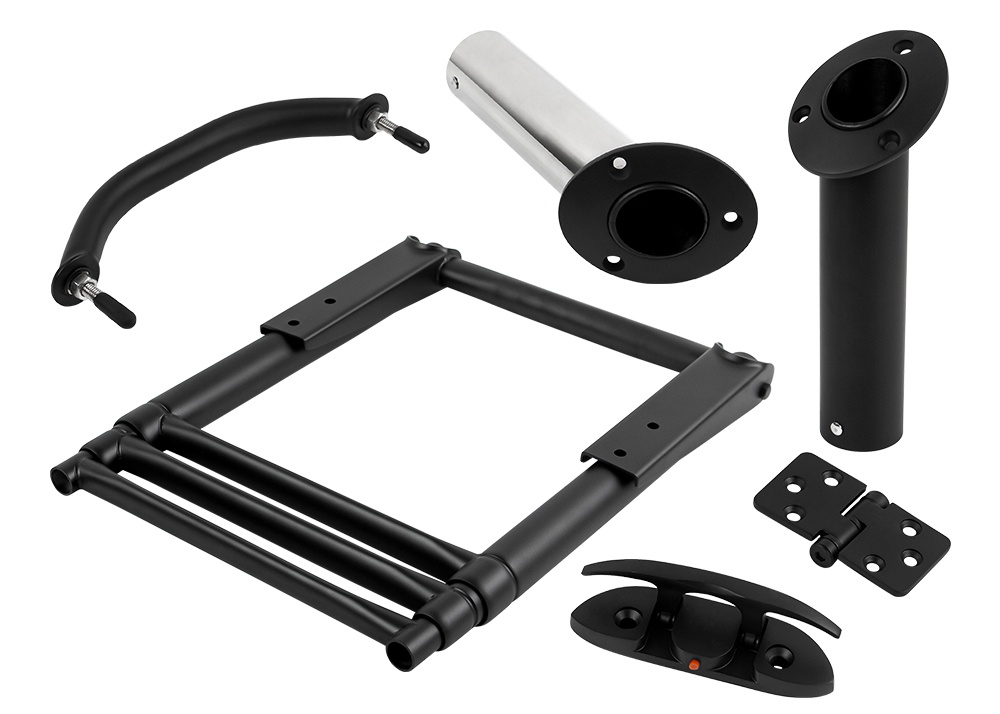 Yeni mat siyah deniz donanım parçaları